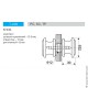 Ручка-кноб (комплект) для стеклянной двери 6-12 мм, TP (покрытие под золото)